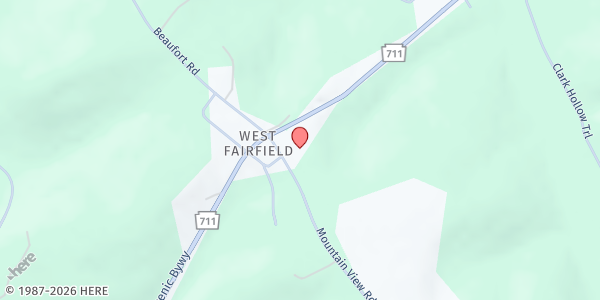 Map showing Laurel Valley Area Food Pantry at 5414 Route 711, New Florence, PA
