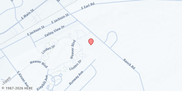 Map showing Kinder Haus Day Care at 428 RANCK ROAD, New Holland, PA