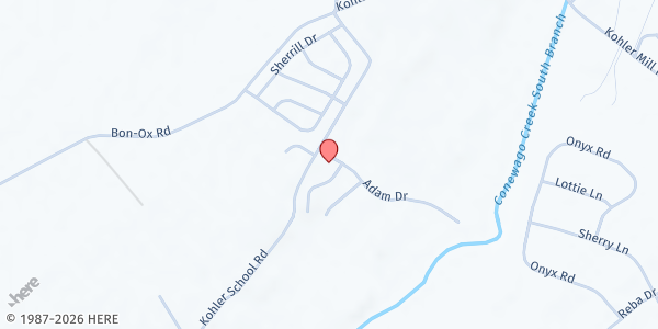 Map showing New Oxford Commons at 575 Kohler School Rd., New Oxford, PA