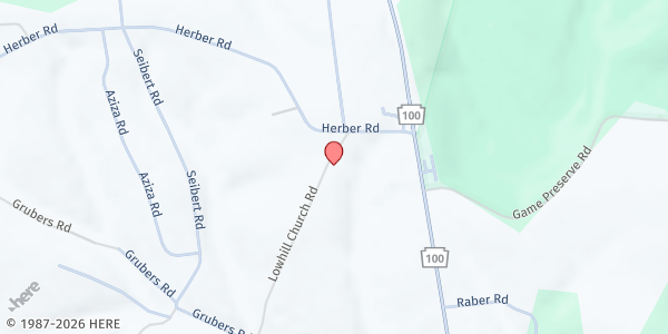 Map showing Christ's Church at Lowhill at 4695 Lowhill Church Rd., New Tripoli, PA