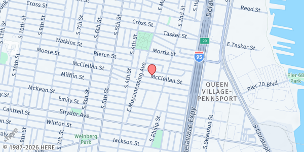 Map showing SYB Community Fridge at 237 McClellan Street, New York, PA