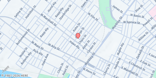 Map showing Shiloh Baptist Church at 610 George Street, Norristown, PA