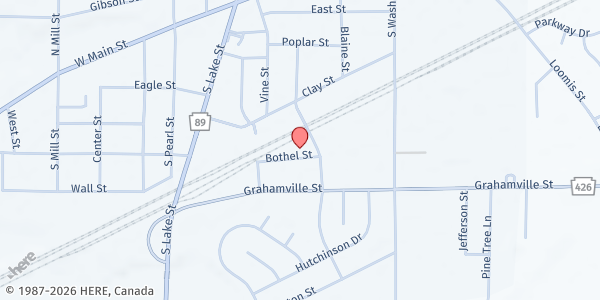 Map showing A.C.T.I.O.N. Community Food Pantry at 30 Bothel St, North East, PA