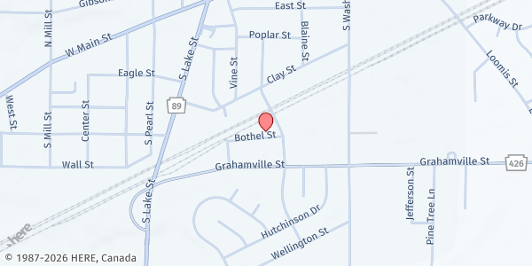 Map showing North East Comm Food Pantry at 30 Bothel St, North East, PA