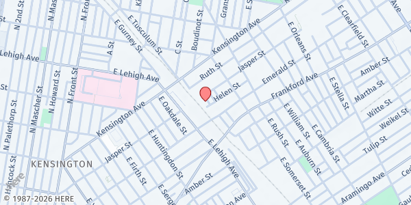 Map showing By Faith Health and Healing/ Playlot at 2717 Jasper Street, North Philadelphia, PA