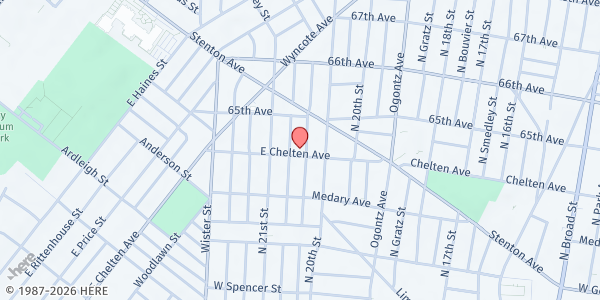 Map showing Family Support Circle - North Philadelphia at 2059A Chelten Avenue, North Philadelphia, PA