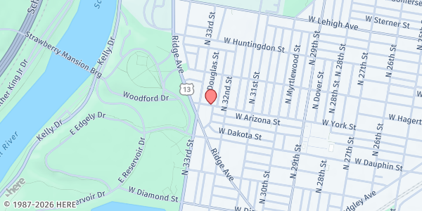 Map showing New Pond/Upon This Rock at 3224 West York Street, North Philadelphia, PA