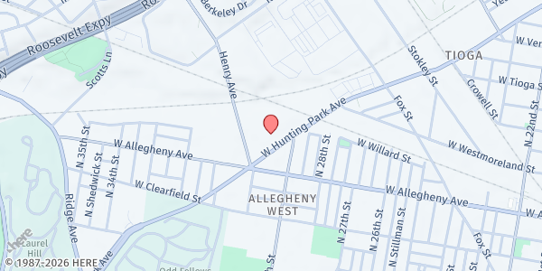 Map showing Share Food Program - North Philadelphia at 2901 West Hunting Park Avenue, North Philadelphia, PA