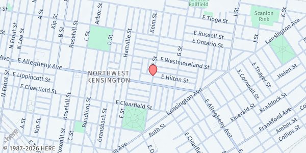 Map showing There's Hope - East Hilton Street at East Hilton Street, North Philadelphia, PA