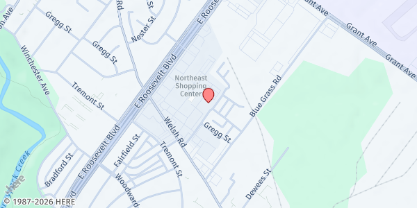 Map showing The REID Foundation - Northeast Philadelphia at 9150 Marshall Street, Northeast Philadelphia, PA