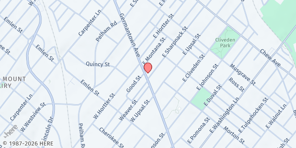 Map showing Bookman Readers (Summer Meal Site) at 6601 Germantown Avenue, Northwest Philadelphia, PA