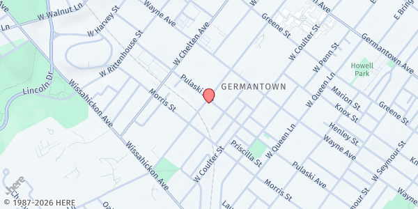 Map showing Canaan Family Life Center at 302 West School House Lane, Northwest Philadelphia, PA