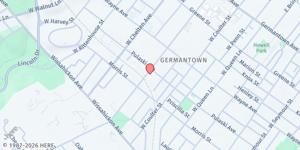 Map showing Canaan Family Life Center at 304 West School House Lane, Northwest Philadelphia, PA