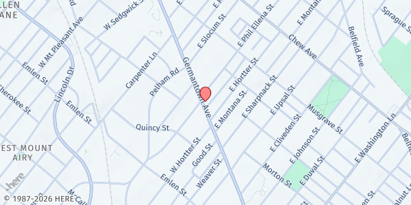 Map showing St. Michael's Lutheran Church at 6671 Germantown Avenue, Northwest Philadelphia, PA