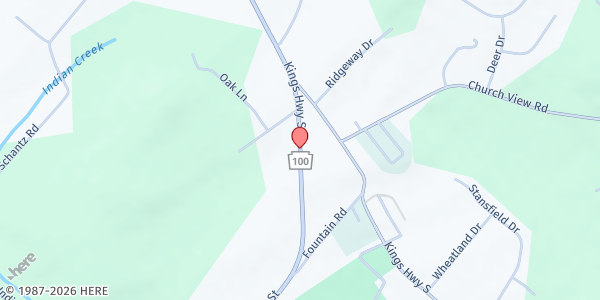 Map showing Zionsville Area Food Bank - Food Distribution Center at 5901 Kings Hwy S, Old Zionsville, PA