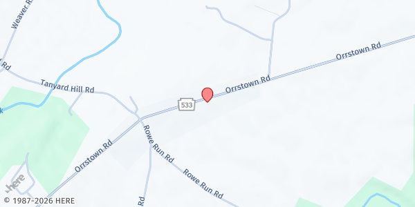 Map showing Orrstown Pantry at 3442 Orrstown Rd, Orrstown, PA