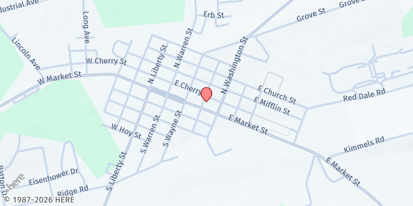 Map showing Orwigsburg Area Food Pantry at 232 E. Market St., Orwigsburg, PA
