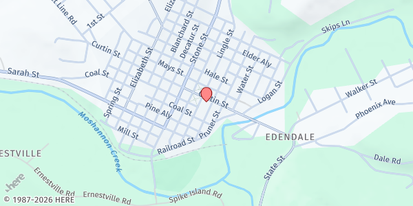 Map showing Osceola Mills Food Pantry at 601 Lingle Street, Osceola Mills, PA