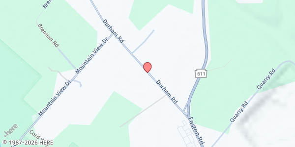 Map showing The Lord's Pantry St. John the Baptist Catholic Church at 4050 Durham Road, Ottsville, PA