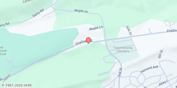 Map showing PALMERTON (CACPAC) at 2915 Fireline Road, Palmerton, PA