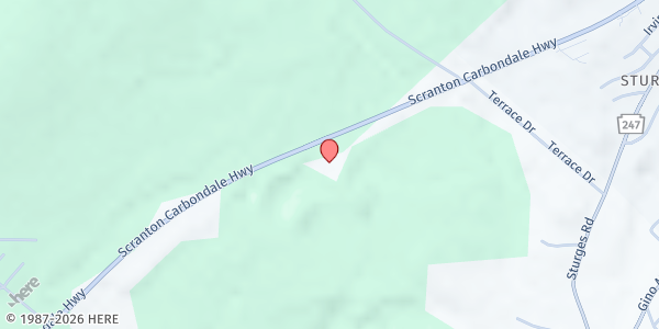 Map showing United Community Outreach - Food Distribution Center at 3364 Scranton Carbondale Hwy, Peckville, PA