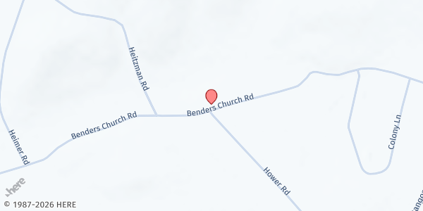 Map showing Bender's Mennonite Church - Food Distribution Center at 975 Benders Church Rd, Pen Argyl, PA