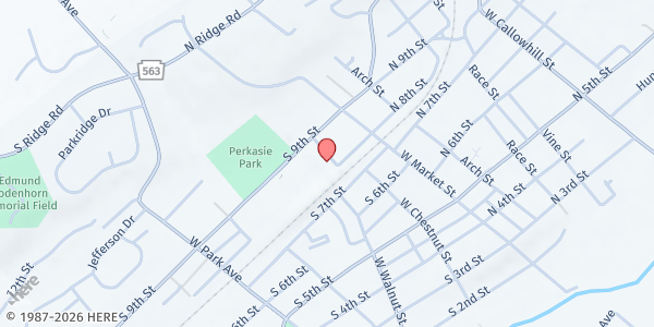 Map showing Pennridge FISH Organization, Inc. - Perkasie at 800 West Chestnut Street, Perkasie, PA