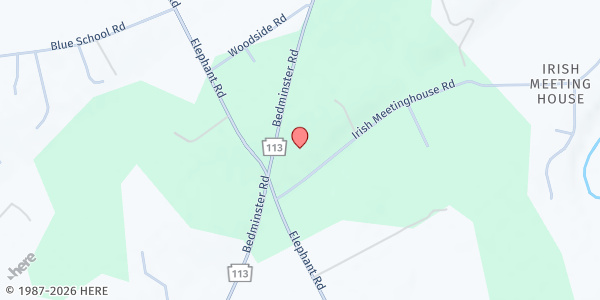 Map showing Presbyterian Church of Deep Run at 16 Irish Meetinghouse Road, Perkasie, PA