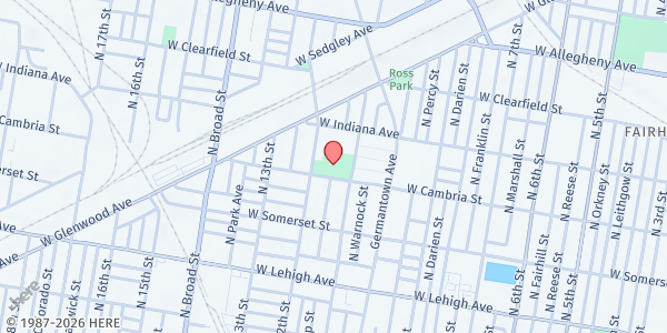 Map showing 12TH CAMBRIA PLAYGROUND at 2901 N. 12TH ST., Philadelphia, PA