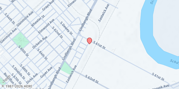 Map showing Brady Vet at 6100 Eastwick Ave. Apt. 2L, Philadelphia, PA