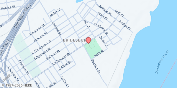 Map showing Bridesburg Pre Care at 4601 Richmond St., Philadelphia, PA