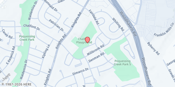 Map showing Chalfont Playground at 4330-34 Deerpath Lane, Philadelphia, PA