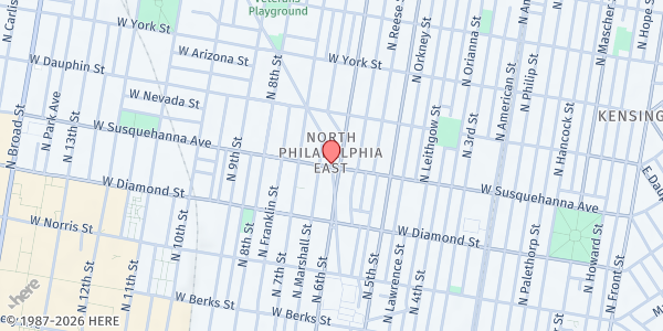 Map showing Children's Mission Inc. - Philadelphia Location at 2200 Germantown Ave., Philadelphia, PA