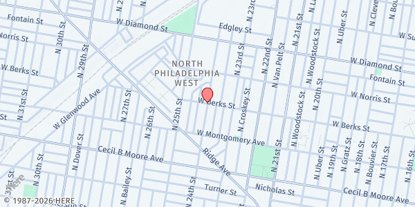 Map showing Farm Stand at 24th & Berks St. at 24th & Berks St., Philadelphia, PA
