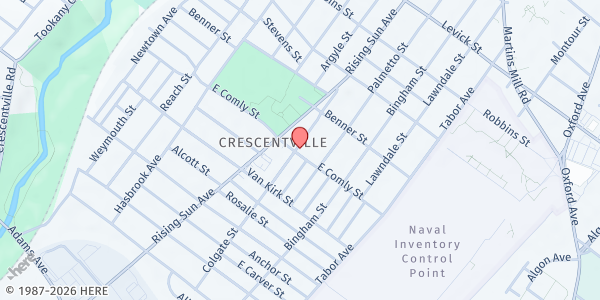 Map showing Feast for Friends - Colgate St at 6001 Colgate St., Philadelphia, PA