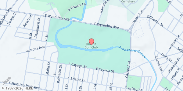 Map showing Ferko Playground at 1101 E. Cayuga St., Philadelphia, PA