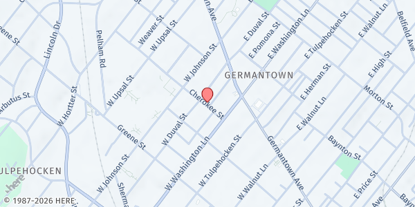 Map showing Holman Field Reading Camp at 59 Pomona St, Philadelphia, PA