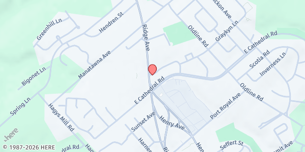 Map showing Houston Playground at 900 Grakyn Ln., Philadelphia, PA