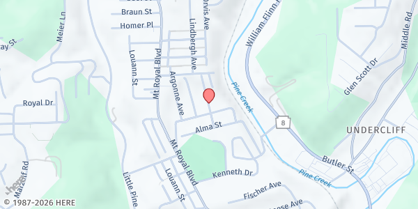 Map showing James Finnegan Recreation Center at Grover Avenue, Philadelphia, PA