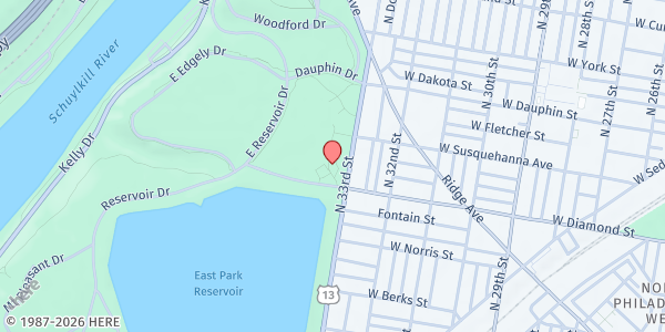 Map showing Mander Playground at 2140 N 33rd St., Philadelphia, PA