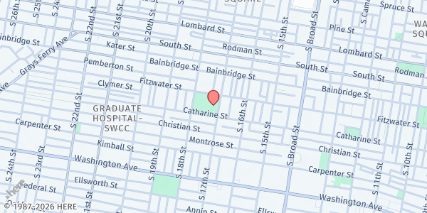 Map showing Marian Anderson Recreation Center at 744 S. 17th St., Philadelphia, PA