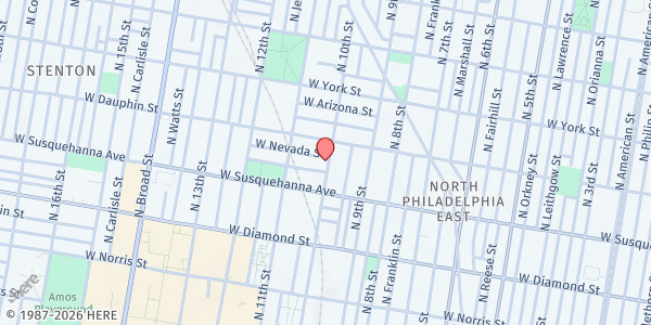 Map showing Philabundance Community Kitchen at 2224 N 10th St, Philadelphia, PA