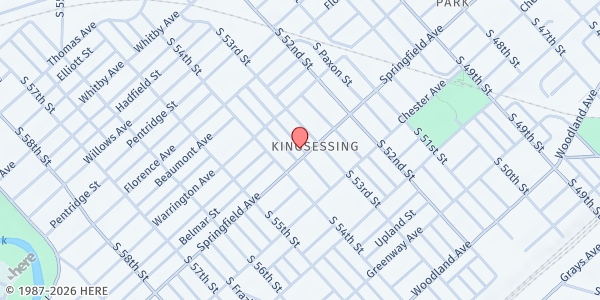 Map showing Playstreet 1200 S Peach St. at 1260 S Peach St., Philadelphia, PA