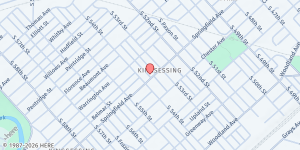 Map showing Playstreet 1200 S. Ruby st (Summer Meal Site) at 1261 S. Ruby street, Philadelphia, PA