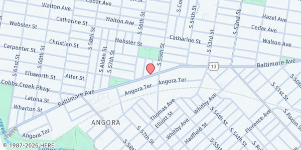 Map showing Playstreet 1400 S. Vodges St. at 1438 S. Vodges St, Philadelphia, PA