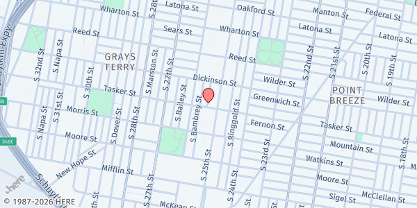 Map showing Playstreet 1500 S. Stillman St. (Summer Meal Site) at 1549 S. Stillman St, Philadelphia, PA