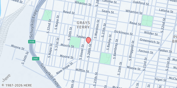 Map showing Playstreet 1600 S. Newkirk St (Summer Meal Site) at 1625 S. Newkirk St, Philadelphia, PA