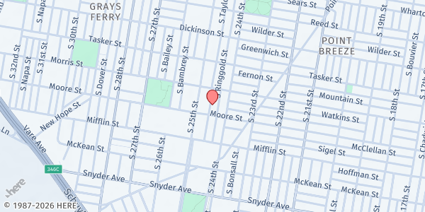 Map showing Playstreet 1700 S. Taylor St. at 1739 S. Taylor St., Philadelphia, PA