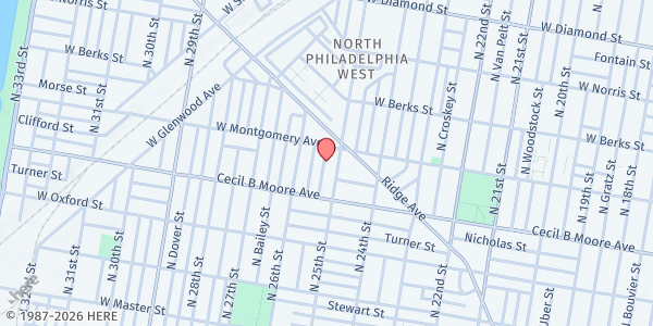 Map showing Playstreet 1700 Stillman St. (Summer Meal Site) at 1751 N. Stillman St., Philadelphia, PA