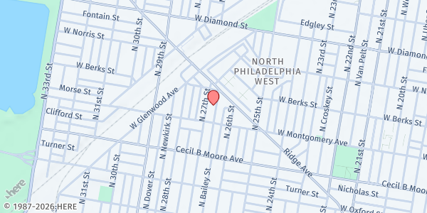 Map showing Playstreet 1800 Taney St (Summer Meal Site) at 1832 N Taney St, Philadelphia, PA